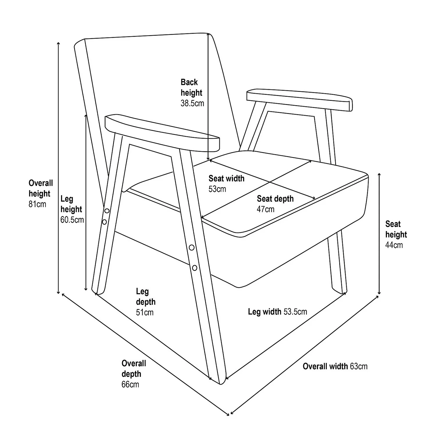 Alex Mid Century Armchair - Grey 10 Alex Mid Century Armchair - Grey - Image 8