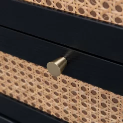 Kubu Rattan 2 Drawer Side Table - Black -Optimal Furniture Store 13633731 1164974471828717
