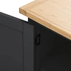 Ashstead Small Sideboard - Oak & Charcoal -Optimal Furniture Store 13642198 1454953455829072