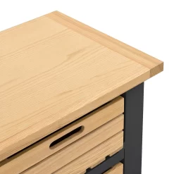 Ashstead Small Sideboard - Oak & Charcoal -Optimal Furniture Store 13642198 3394953455979009