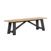 Ashstead Bench - Oak & Charcoal -Optimal Furniture Store 13642207 5804953454605903