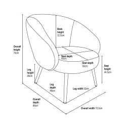 Bella Occasional Chair - Grey -Optimal Furniture Store 13644167 1335018743014399