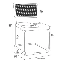 Rory Rattan Back Dining Chair - Set Of 2 - Cream -Optimal Furniture Store 13644185 1665021841115740