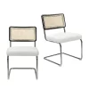 Rory Rattan Back Dining Chair - Set Of 2 - Cream -Optimal Furniture Store 13644185 8184997056564677