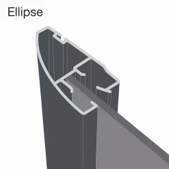 Ellipse Sliding Wardrobe Door 4 Panel Walnut / Cream Glass With Aluminium Frame (W)914mm -Optimal Furniture Store 13660795 8564986133841124