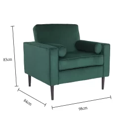 Merlin Velvet Armchair - Emerald -Optimal Furniture Store 13667706 1214964355626970