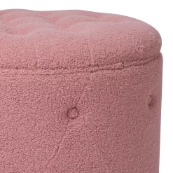 Betty Boucle Button Ottoman - Rose -Optimal Furniture Store 13667713 1244964295705537