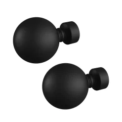 Rothley Baroque 25mm Solid Orb Curtain Pole Finials (Pair) - Matt Black