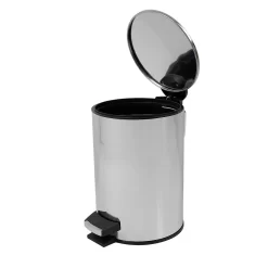 Homebase 3 Litre Pedal Bathroom Bin - Chrome -Optimal Furniture Store 13828593 7524991529703482