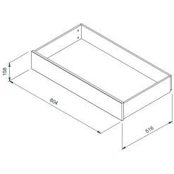 House Beautiful Double Wardrobe Internal Drawer - White -Optimal Furniture Store 13864387 1815005842755580
