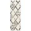 Deluxe Berber Shaggy Runner - White & Black - 180x67cm -Optimal Furniture Store 13888027 1674988131078764