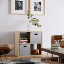 Clever Cube Fabric Insert - Set Of 2 - Woven Silver -Optimal Furniture Store 13911399 1194981913214882