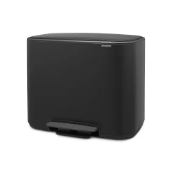 Brabantia Bo Pedal Bin, 11 + 23L, Matt Black -Optimal Furniture Store 13934440 3694978559350977