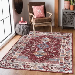 Madar Washable Rug - Red - 160x230cm -Optimal Furniture Store 13942759 1074987412998308