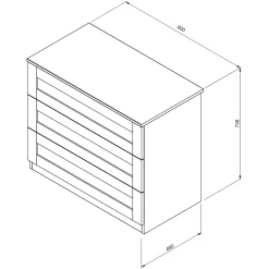 House Beautiful Realm Wide Chest Of Drawers - Grey Shaker (W) 900mm X (H) 756mm -Optimal Furniture Store 13999807 8405005577788626