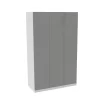House Beautiful Honest Triple Wardrobe, White Carcass - Gloss Grey Slab Doors (W) 1350mm X (H) 2196mm -Optimal Furniture Store 13999849 1045005574759631