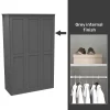 House Beautiful Realm Fitted Look Triple Wardrobe, Grey Carcass - Carbon Grey Shaker Doors (W) 1451mm X (H) 2256mm -Optimal Furniture Store 13999968 2035052687761319