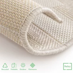 Recycled Diamond Rug - Natural - 60x230cm -Optimal Furniture Store 14015897 1985006088620049