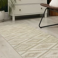 Recycled Diamond Rug - Natural - 60x230cm -Optimal Furniture Store 14015897 5365006088488964