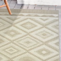 Recycled Diamond Rug - Natural - 160x230cm -Optimal Furniture Store 14015901 7735006092775784