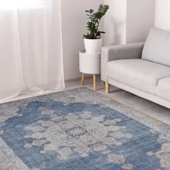 Opal Medallion Rug Navy 135x195cm 13 Opal Medallion Rug Navy 135x195cm -Optimal Furniture Store 14015920 2015006094727641