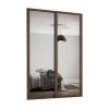 Shaker 2 Door Sliding Wardrobe Kit Mirror With Walnut Frame (W)1753 X (H)2260mm -Optimal Furniture Store 14817123 1275059996568394