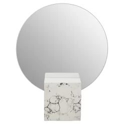 Mimo White Marble Effect Mirror