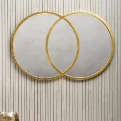 Farran Metal Wall Mirror - Champagne Gold - 90x60cm -Optimal Furniture Store 14820946 1035058438392103