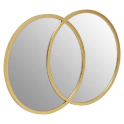 Farran Metal Wall Mirror - Champagne Gold - 90x60cm -Optimal Furniture Store 14820946 6515058438356043