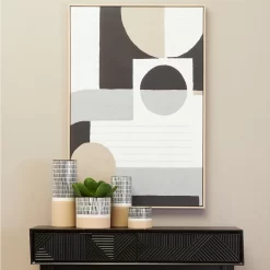 Astratto Abstract Geometric Wall Art - Monochrome - 83x123cm -Optimal Furniture Store 14821029 1675057939617815