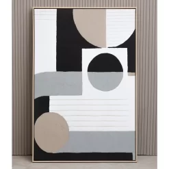 Astratto Abstract Geometric Wall Art - Monochrome - 83x123cm -Optimal Furniture Store 14821029 3235057939687688