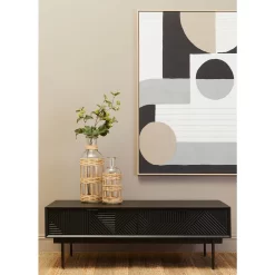 Astratto Abstract Geometric Wall Art - Monochrome - 83x123cm -Optimal Furniture Store 14821029 3925057939661357