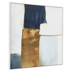 Astratto Wall Art - Blue & Gold - 103x103cm -Optimal Furniture Store 14821052 1235058393946125