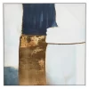 Astratto Wall Art - Blue & Gold - 103x103cm -Optimal Furniture Store 14821052 2075058393677220
